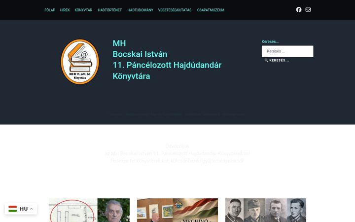 Screenshot of bocskaikonyvtar.hu