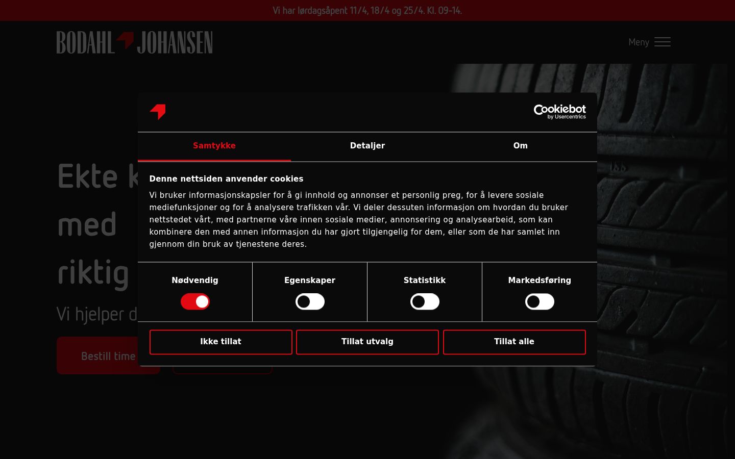Screenshot del banner di consenso mostrato prima di qualsiasi interazione
