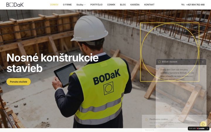 Screenshot of bodak.sk