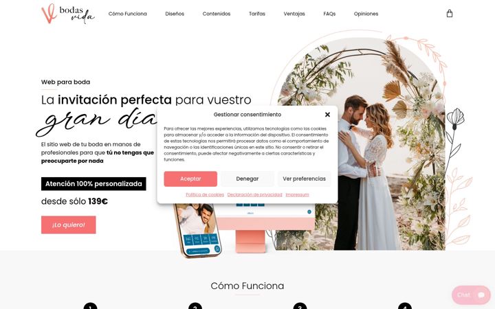 Screenshot of bodasvida.com