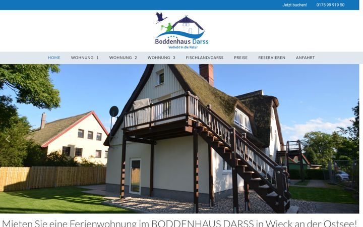 Screenshot of boddenhaus.org