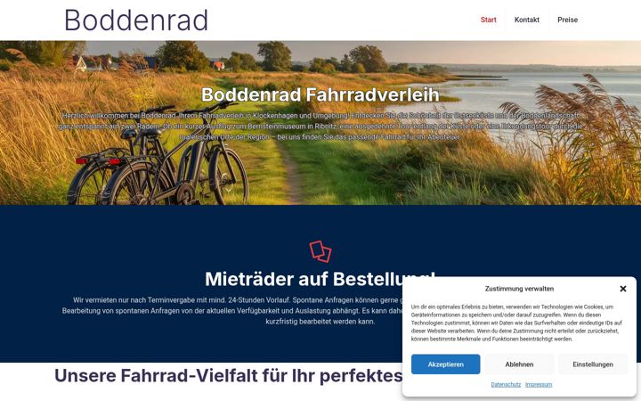Screenshot of boddenrad-fahrradverleih.de