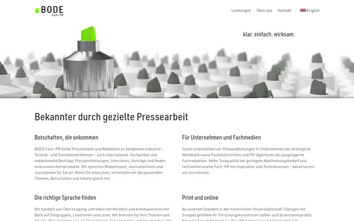 Screenshot of bode-fach.com