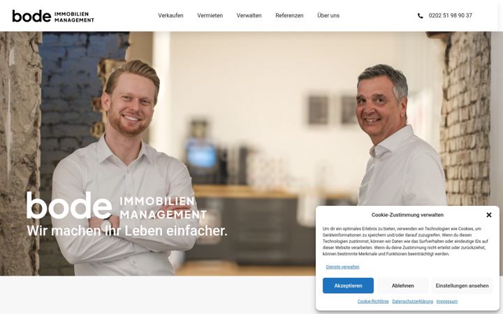Screenshot of bode-management.de