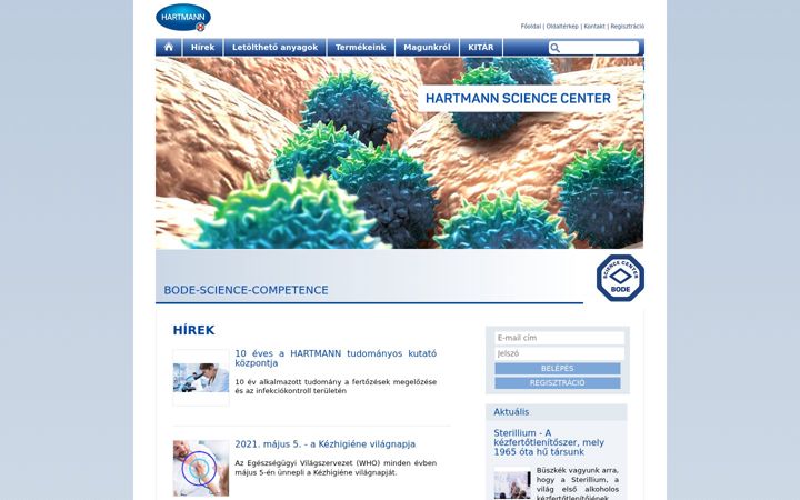 Screenshot of bode.hu
