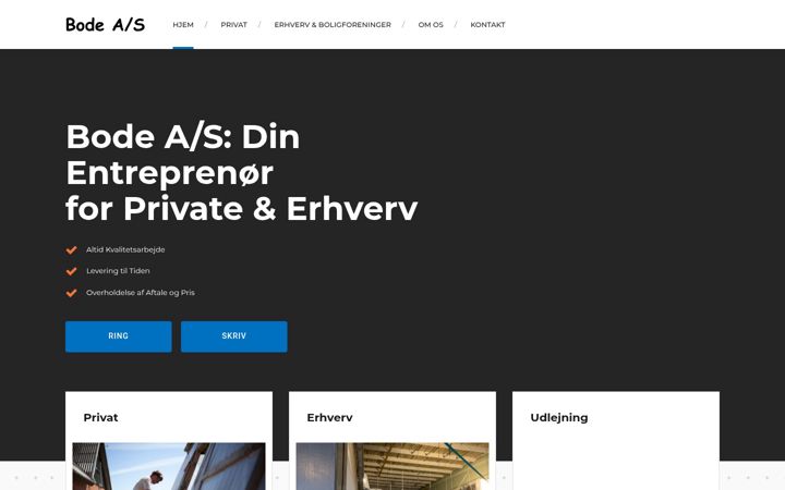 Screenshot of bodeas.dk
