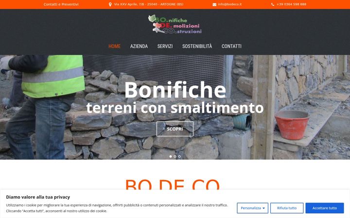 Screenshot of bodeco.it