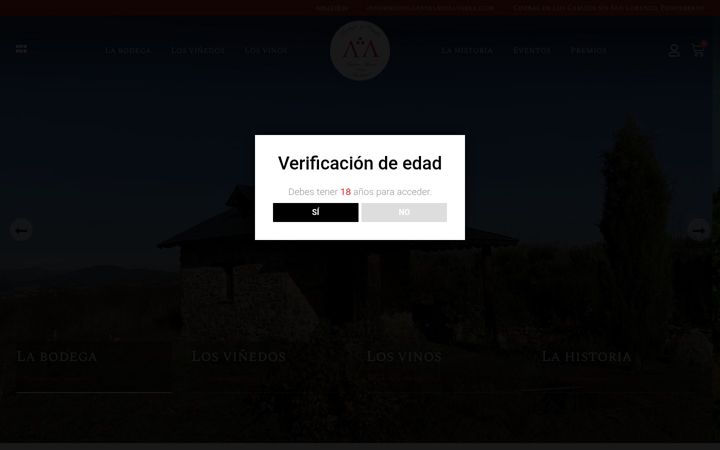 Screenshot of bodegaanselmoalvarez.com