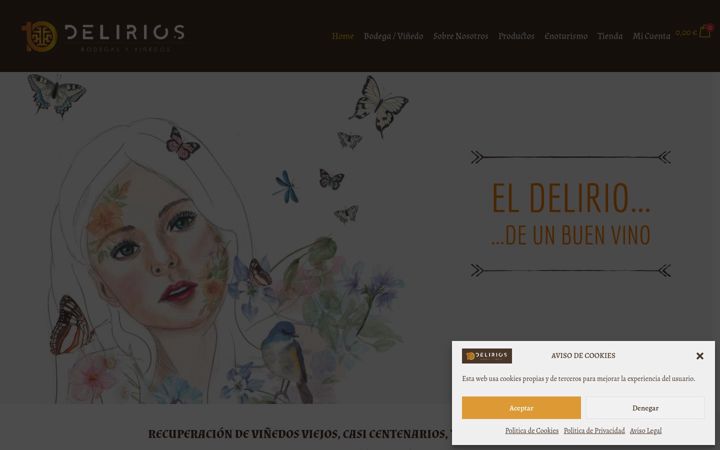 Screenshot of bodegadiezdelirios.com