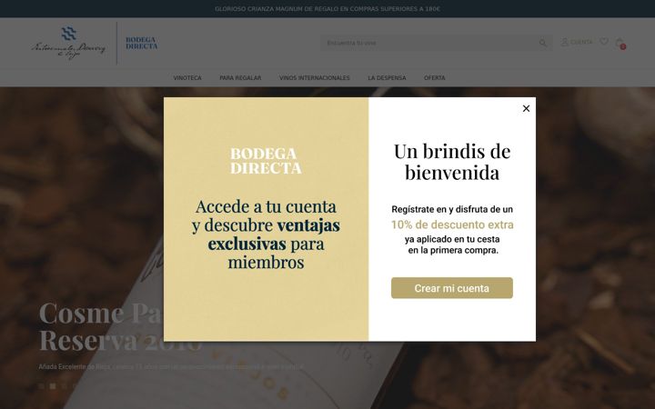 Zrzut ekranu bodegadirecta.es