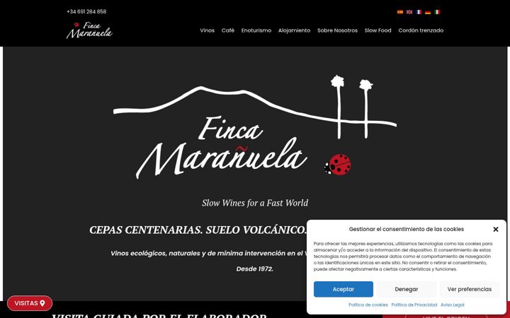 Captura de pantalla de bodegafincamaranuela.com