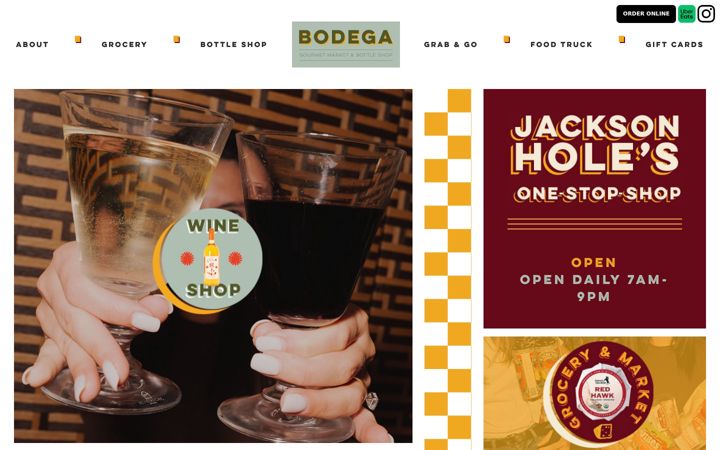 Snímek obrazovky bodegajacksonhole.com
