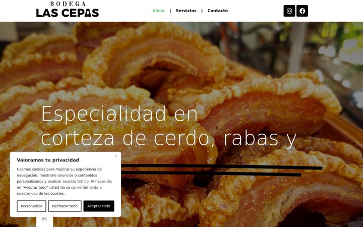 Screenshot of bodegalascepas.com