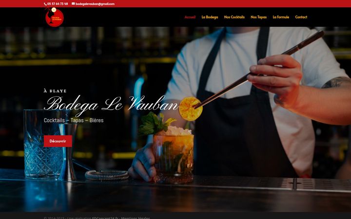 Screenshot of bodegalevauban-blaye.fr