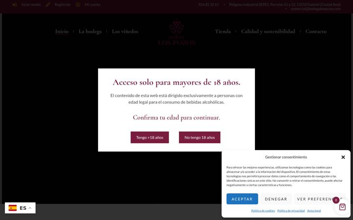 Screenshot di bodegalospozos.com