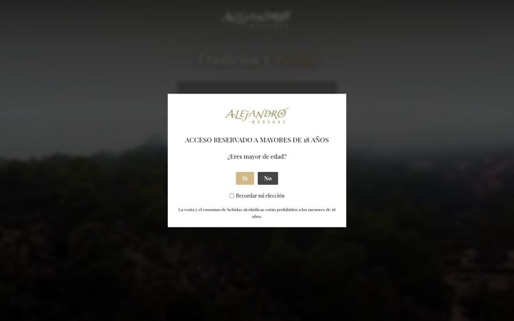 Screenshot di bodegasalejandro.com