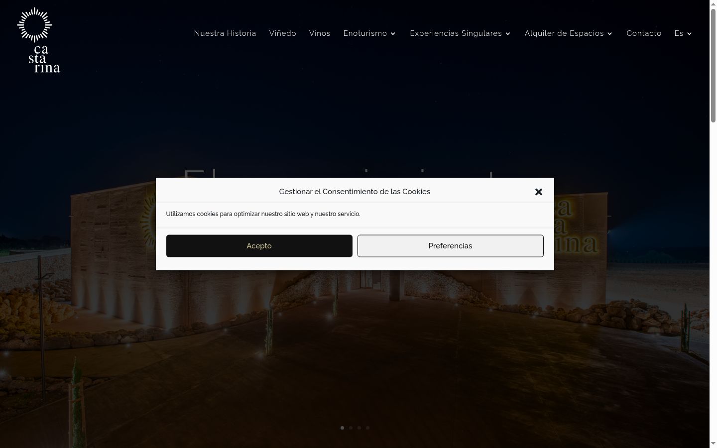 Screenshot des Einwilligungsbanners vor jeglicher Interaktion