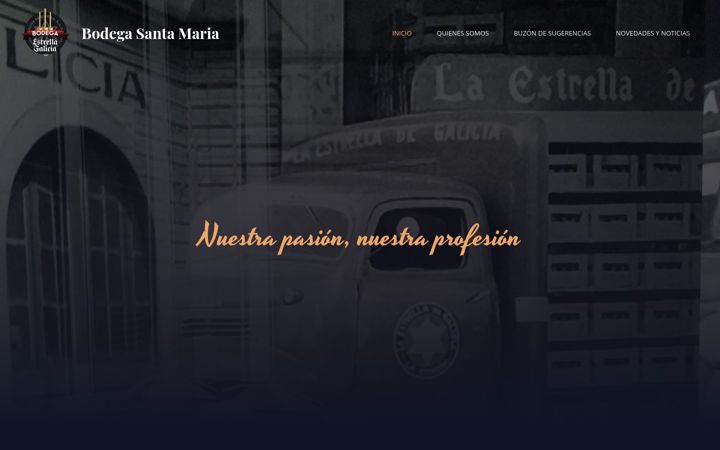 Screenshot of bodegasantamaria.es