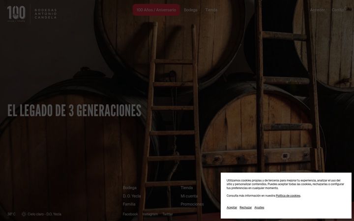 Screenshot di bodegasantoniocandela.com