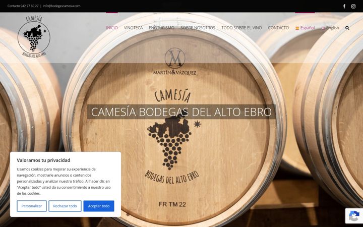 Skærmbillede af bodegascamesia.com