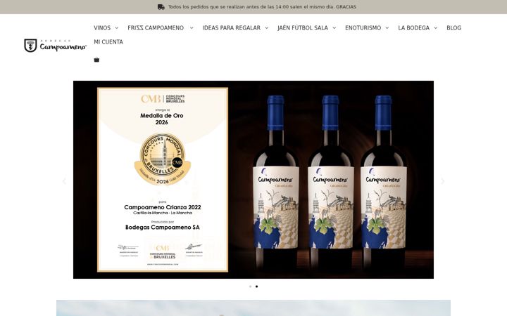 Screenshot of bodegascampoameno.es