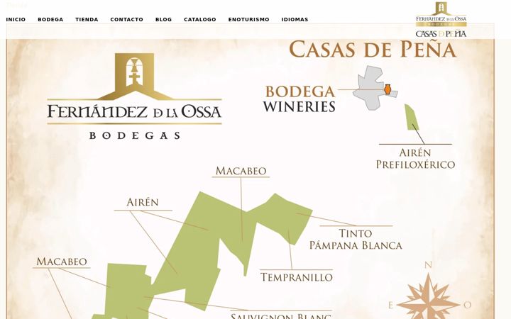 Screenshot of bodegasfernandezdelaossa.com