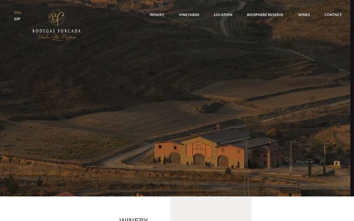 Screenshot van bodegasforcada.com