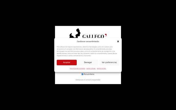 Skærmbillede af bodegasgallegozapatero.com