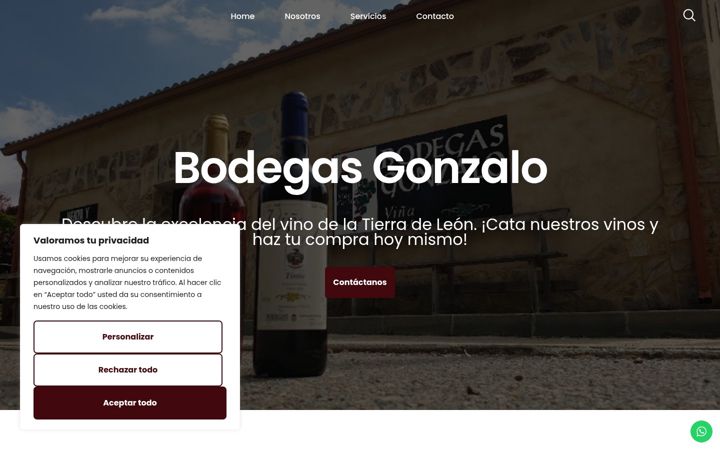 Screenshot ta' bodegasgonzalo.com