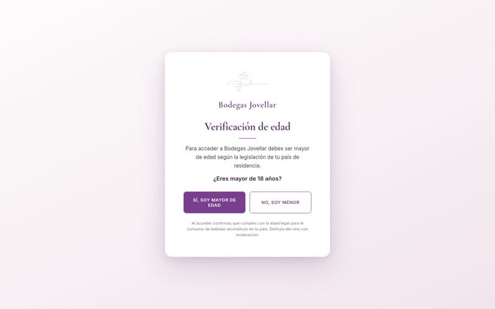 Screenshot of bodegasjovellar.com