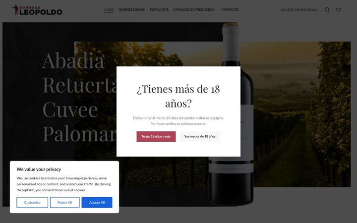 Zrzut ekranu bodegasleopoldo.com