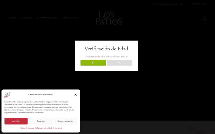 Zrzut ekranu bodegaslospatios.com