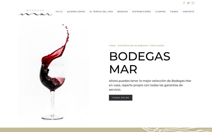 Screenshot of bodegasmar.com