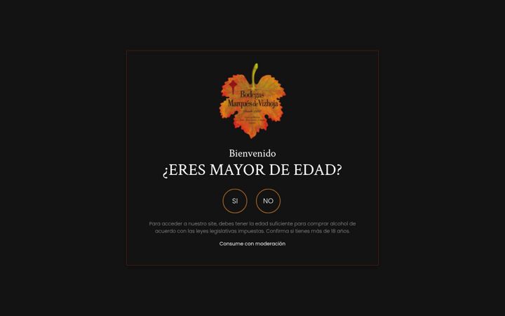 Screenshot ta' bodegasmarquesdevizhoja.com