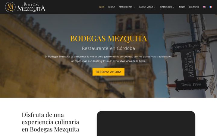 Screenshot ta' bodegasmezquita.com