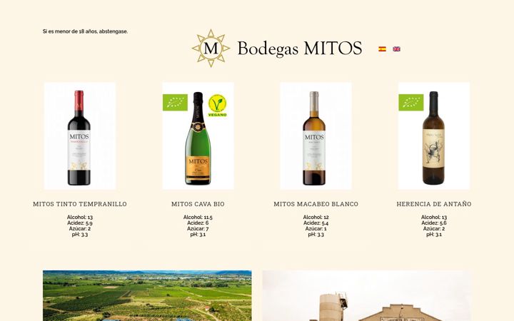 Screenshot of bodegasmitos.com