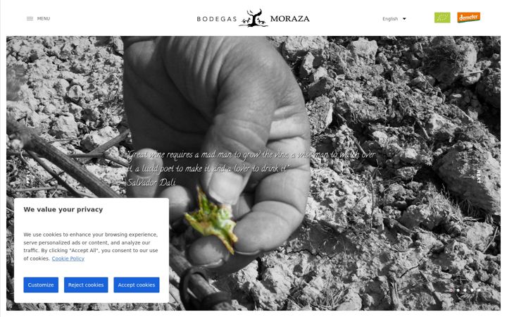 Screenshot ta' bodegasmoraza.com