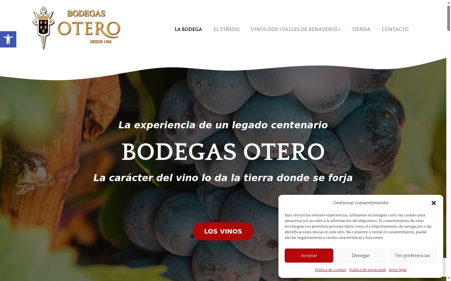 Screenshot del banner di consenso mostrato prima di qualsiasi interazione