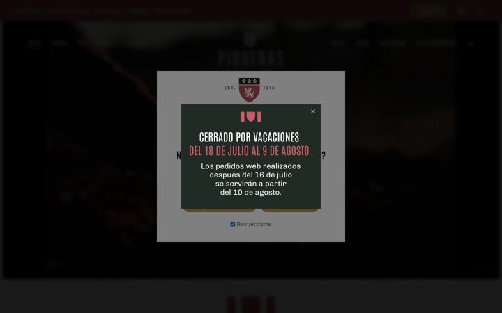 Snímek obrazovky bodegaspiqueras.com