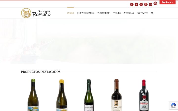 Snímek obrazovky bodegasromero.com