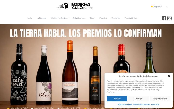 Screenshot of bodegasxalo.com
