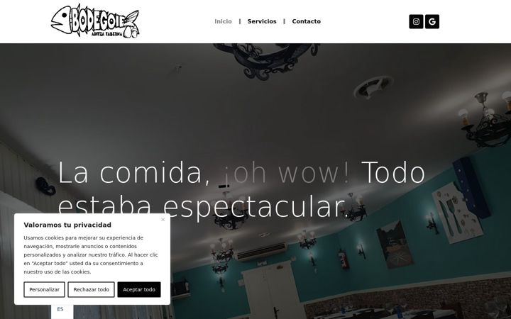 Screenshot of bodegoiearitzataberna.com
