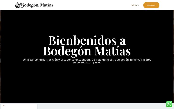 Skærmbillede af bodegonmatias.es