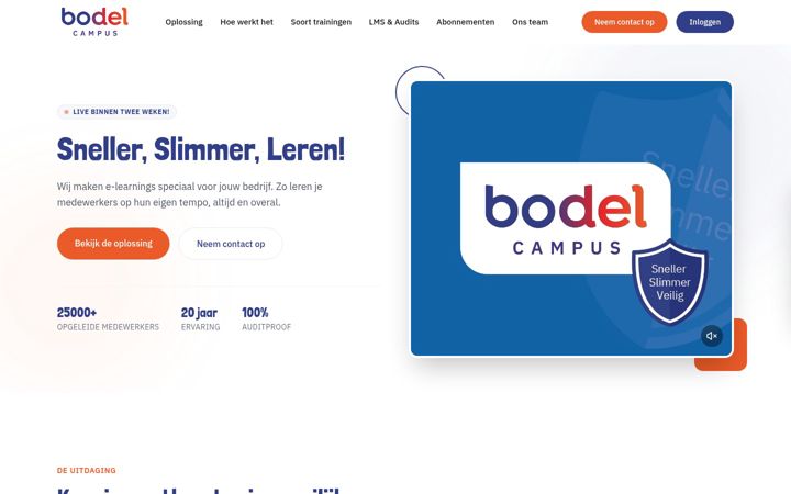 Screenshot of bodelcampus.nl