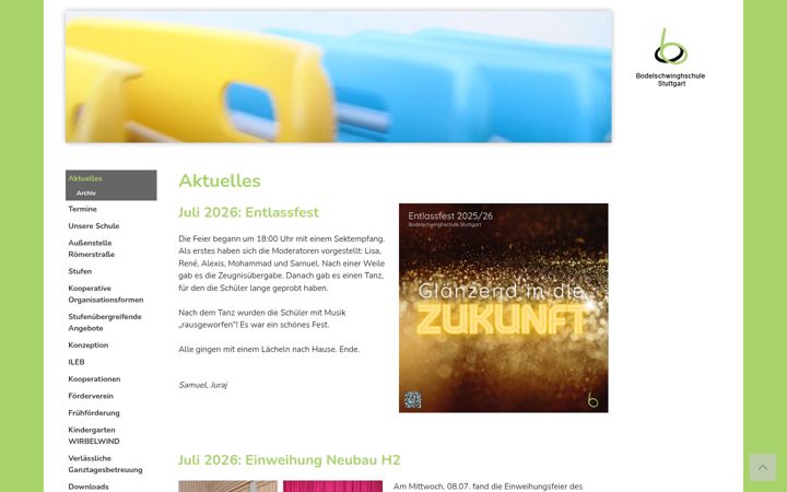 Screenshot of bodelschwinghschule-stuttgart.de