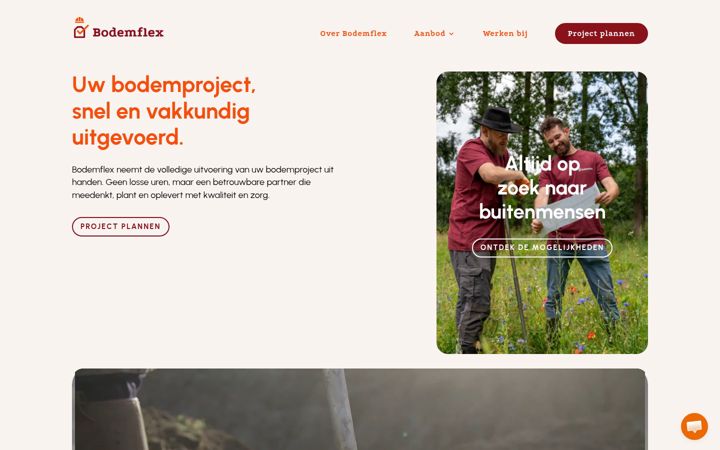 Skærmbillede af bodemflex.nl