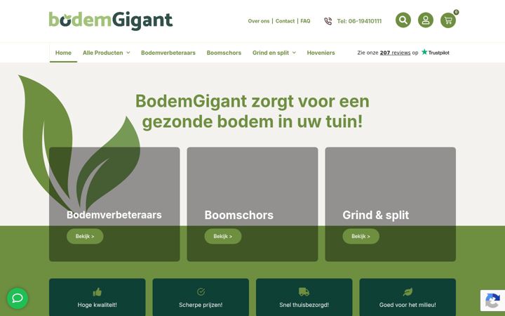 Skärmbild av bodemgigant.nl