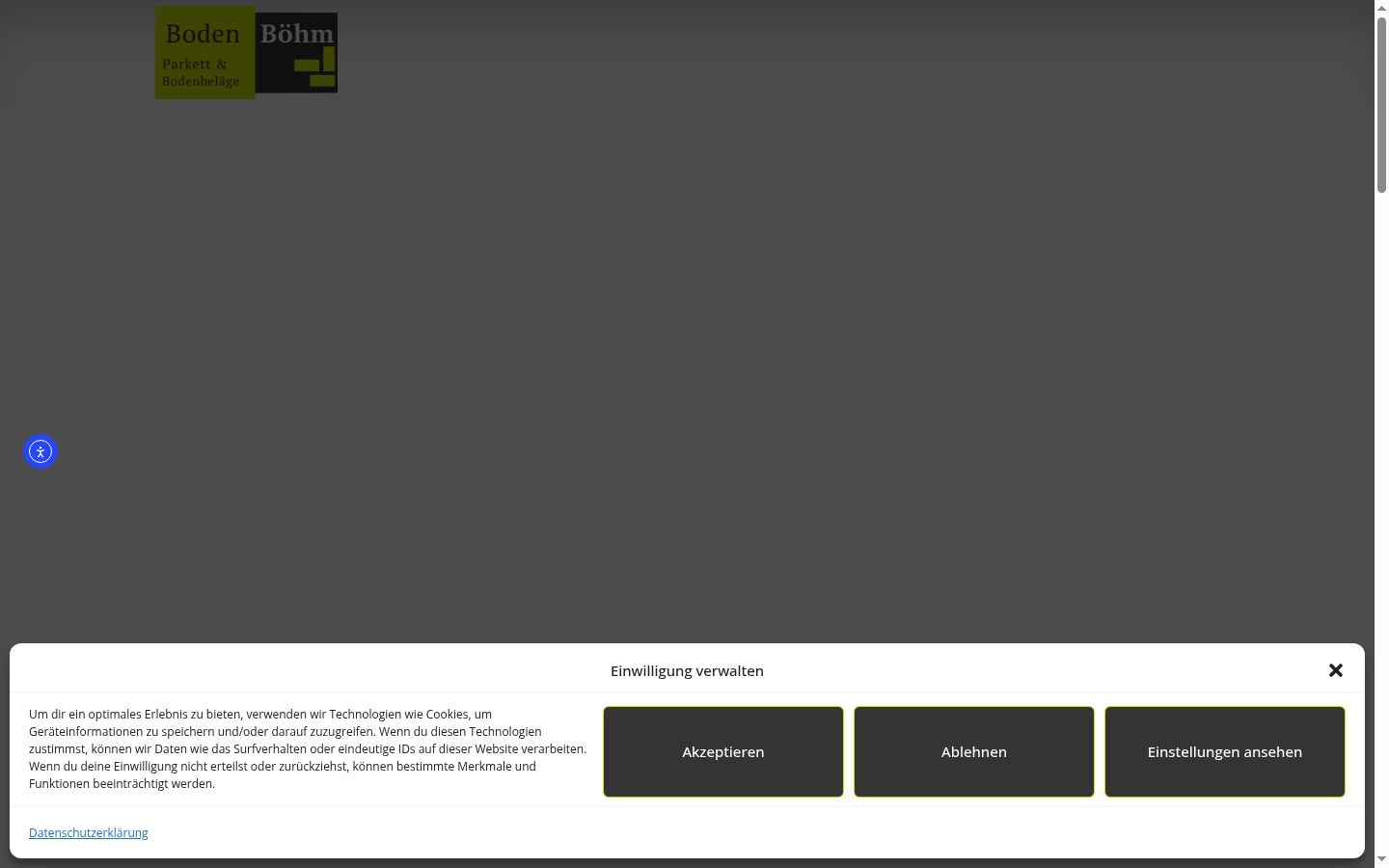 Screenshot van de toestemmingsbanner zoals getoond vóór enige interactie