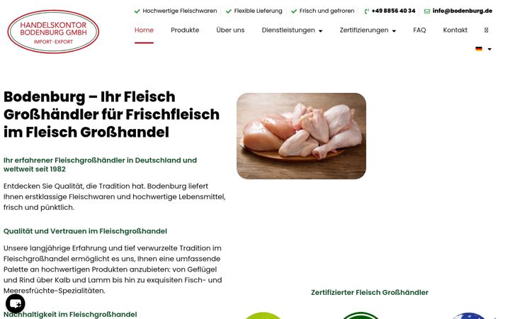 Ekraanipilt saidist bodenburg.de