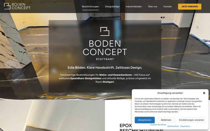 Screenshot of bodenconcept-stuttgart.de